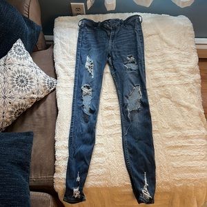 Skinny High Rise Jegging ripped jeans from Hollister